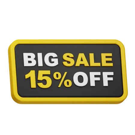 Big Sale 15% Off  3D Icon