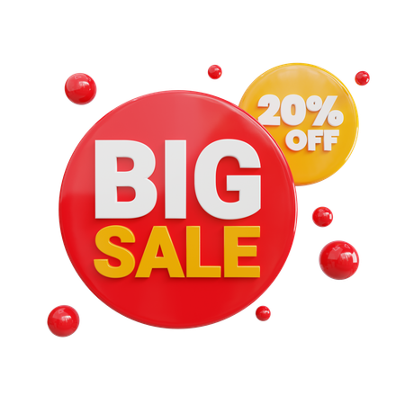 Big sale 20%  3D Icon