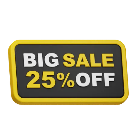 Big Sale 25% Off  3D Icon