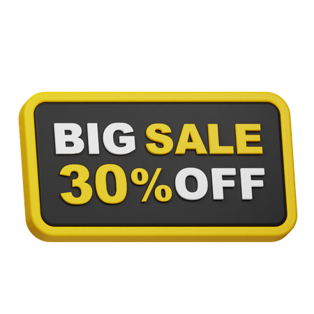 Big Sale 30% Off  3D Icon