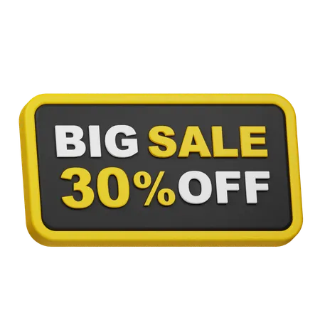 Big Sale 30% Off  3D Icon