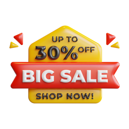 Big Sale 30 Percentage  3D Icon