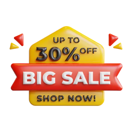 Big Sale 30 Percentage  3D Icon
