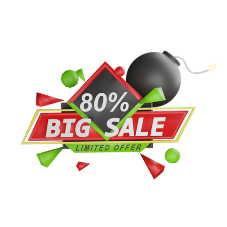 Big Sale  3D Icon