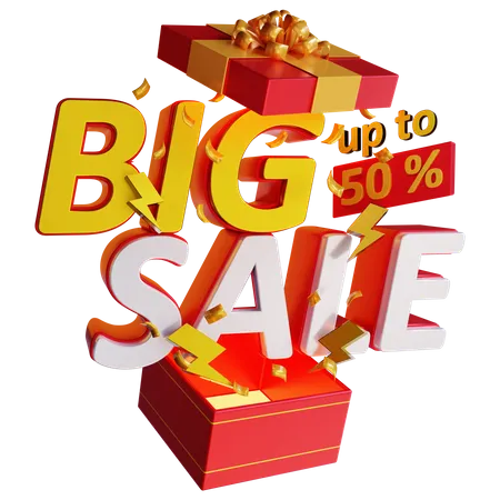 Big Sale  3D Illustration