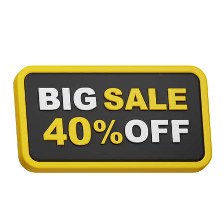 Big Sale 40% Off  3D Icon