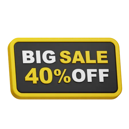 Big Sale 40% Off  3D Icon