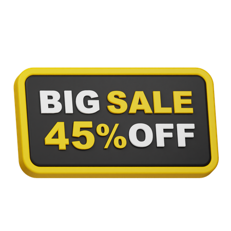 Big Sale 45% Off  3D Icon