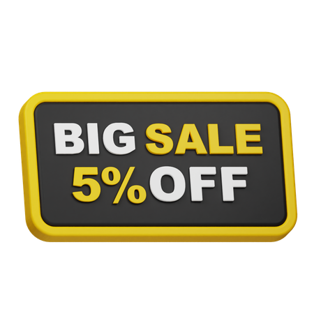 Big Sale 5% Off  3D Icon