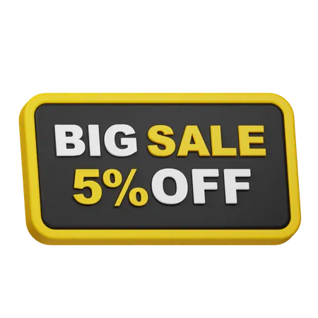 Big Sale 5% Off  3D Icon