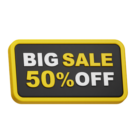 Big Sale 50% Off  3D Icon