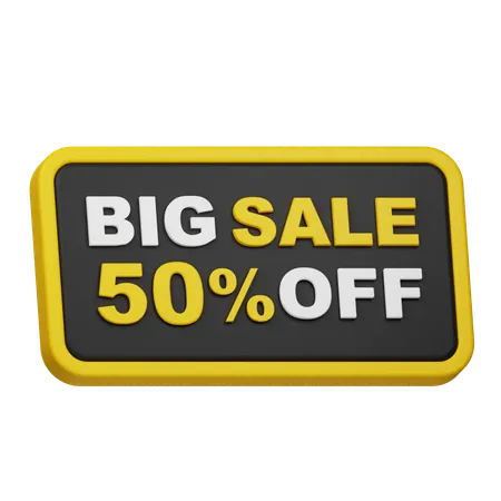 Big Sale 50% Off  3D Icon