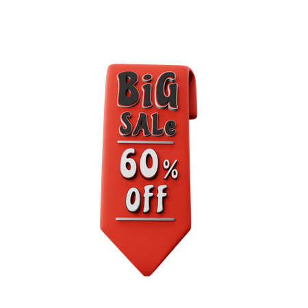 Big Sale 60 Percent Off 3D Illustration