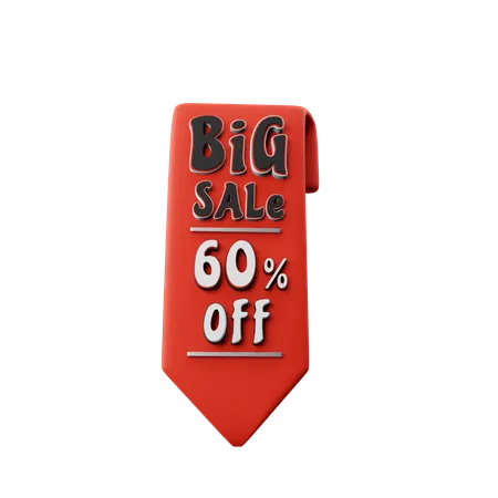 Big Sale 60 Percent Off  3D Illustration