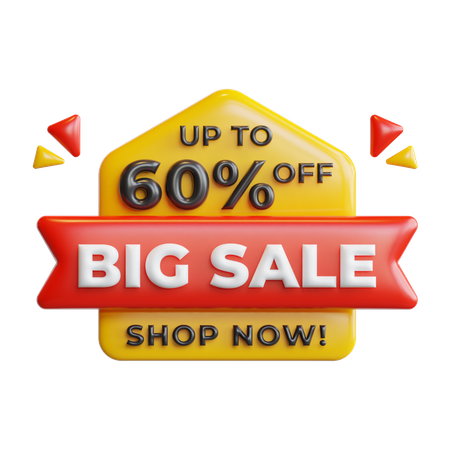 Big Sale 60 Percentage  3D Icon