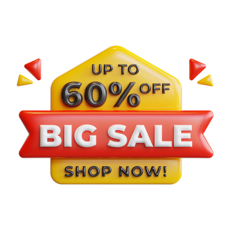 Big Sale 60 Percentage  3D Icon