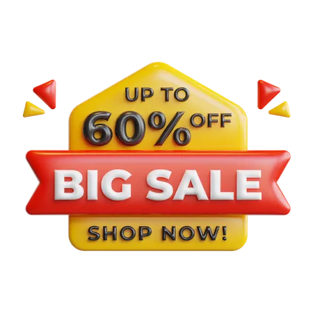 Big Sale 60 Percentage  3D Icon