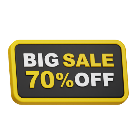 Big Sale 70% Off  3D Icon