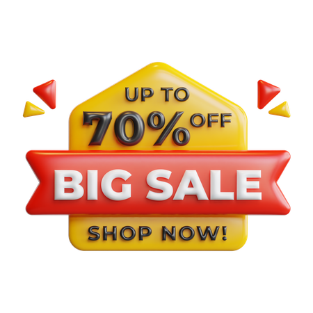 Big Sale 70 Percentage  3D Icon