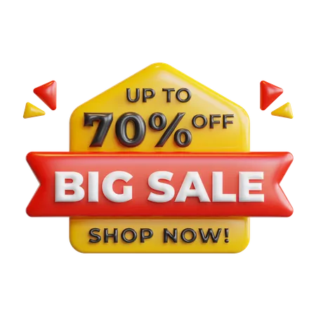 Big Sale 70 Percentage  3D Icon