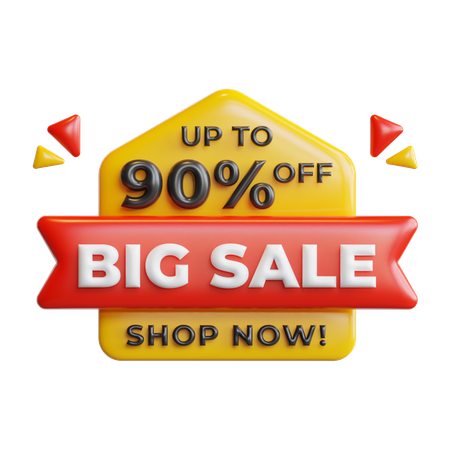 Big Sale 90 Percentage  3D Icon