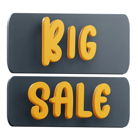 3 D Illustration Big Sale Text With Alpha Background 3D Icon