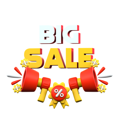 Big sale announcement  3D Icon