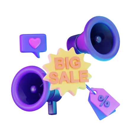 Big Sale Announcement  3D Icon