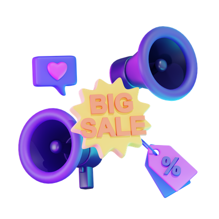 Big Sale Announcement 3D Icon