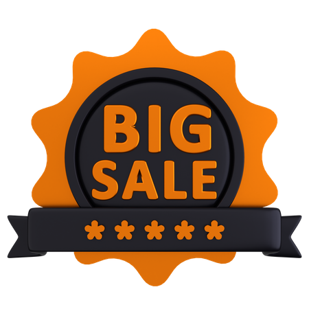 Big Sale Badge  3D Icon