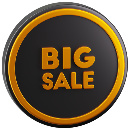 Big Sale Badge  3D Icon