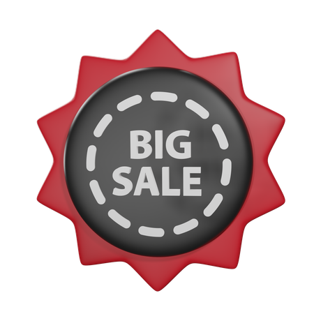 Big Sale Badge  3D Icon