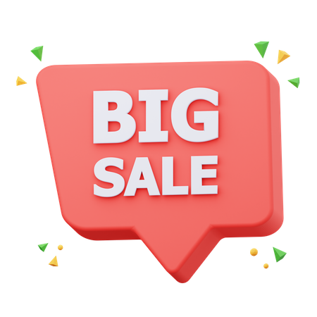 Big Sale Badge  3D Icon