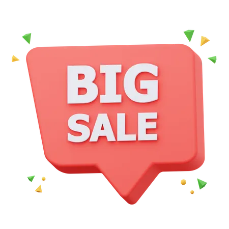 Big Sale Badge  3D Icon