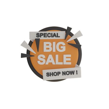 Big Sale Badge  3D Icon