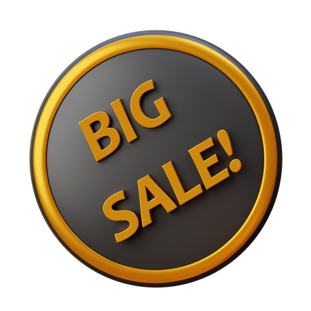 Big Sale Badge  3D Icon