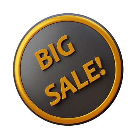 Big Sale Badge  3D Icon