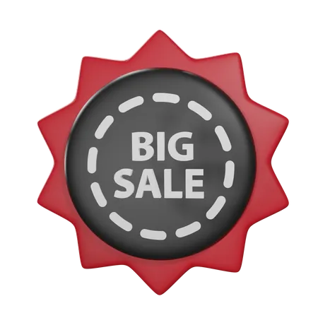 Big Sale Label For Black Froday Festival 3D Icon