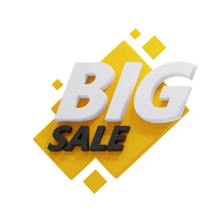 Big Sale Banner  3D Icon