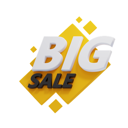 Big Sale Banner  3D Icon