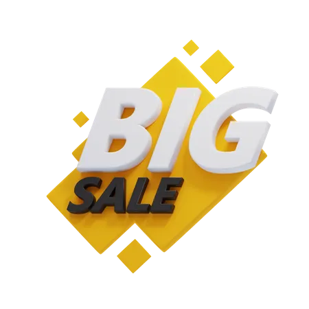 Big Sale Banner 3 D Design 3D Icon