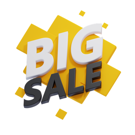 Big Sale Banner  3D Icon