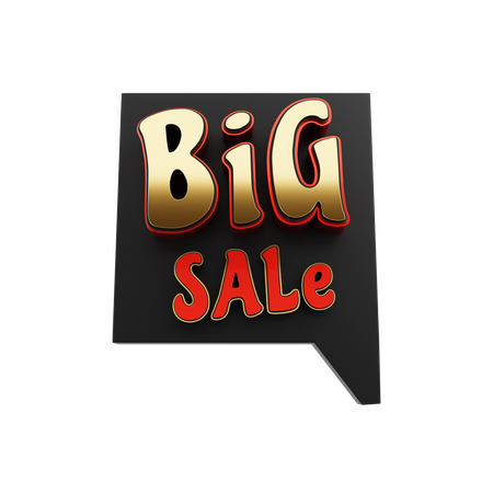 Big Sale Message  3D Icon