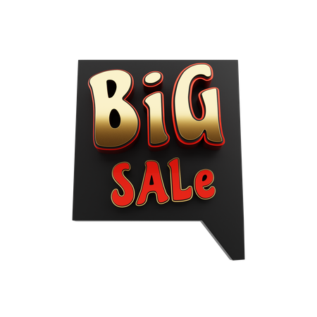 Big Sale Message  3D Icon