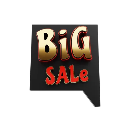 Big Sale Message  3D Icon
