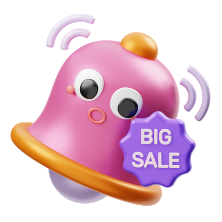 Big Sale Notification  3D Illustration