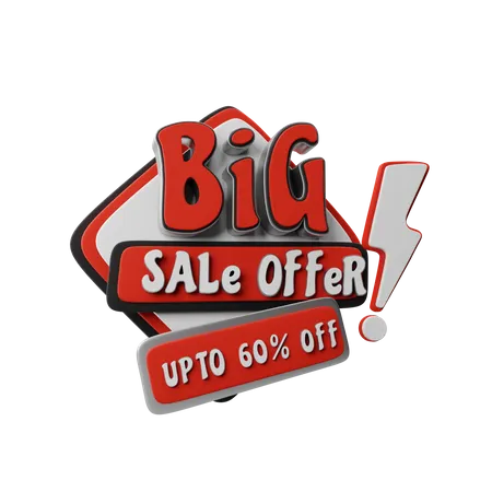 Big Sale Offer  3D Illustration