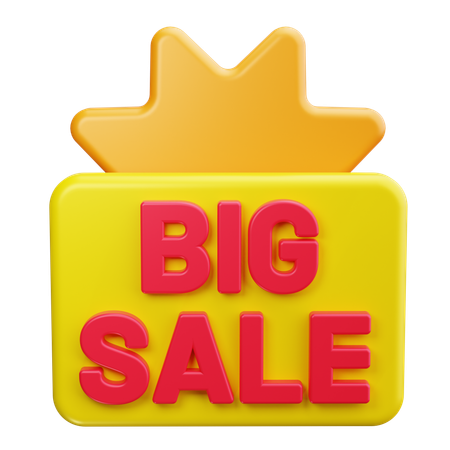 Big Sale Poster  3D Icon