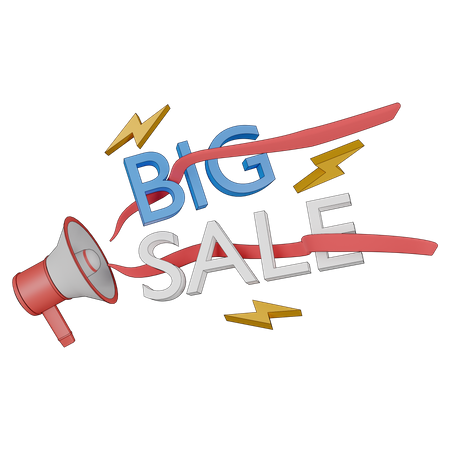 Big Sale Promotion  3D Illustration