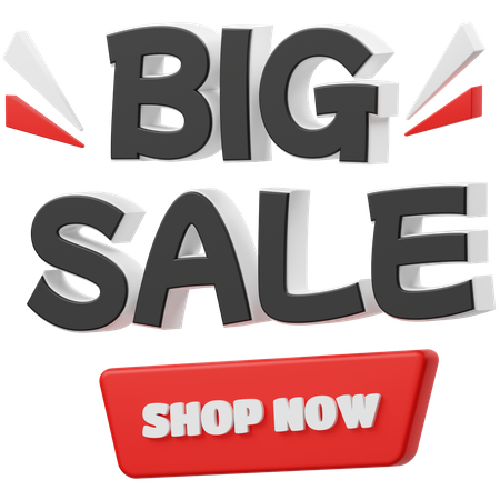 Big Sale Shop Now  3D Icon